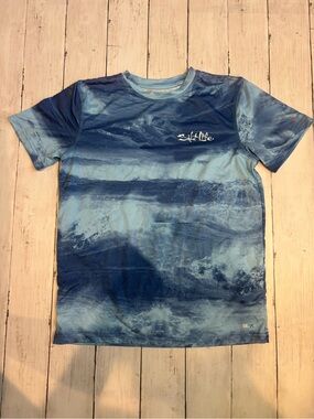 Salt Life Blue Tie-Dye Performance Short Sleeve Tee